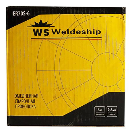 Проволока сварочная омеднённая 0,8 мм катушка 5 кг WELDESHIP ER70S-6